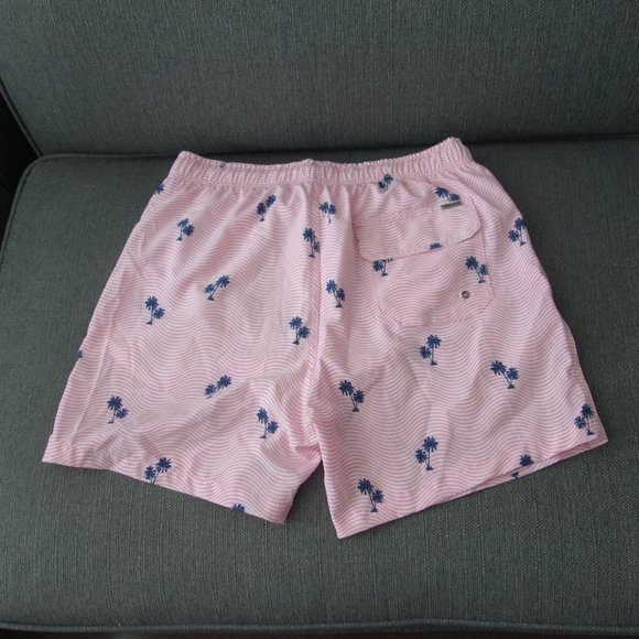 Vintage Summer Pink & White with Blue Palm Trees Size M Bathing Suit - Picture 7 of 15